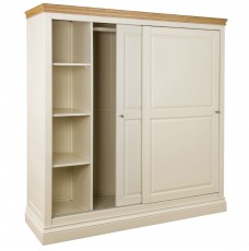 Lundy Painted Sliding Door Double Wardrobe 